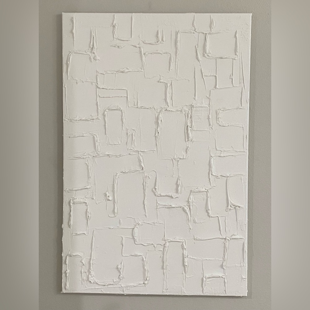 Handmade Textured canvas wall art. Canvas size is 24x36